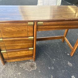 Sturdy wooden desk  48" x 17.5" x 30.5"h  