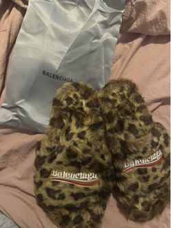Balenciage leopard women slides