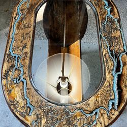 Reclaimed Wooden Book Stand With Lamp&shade