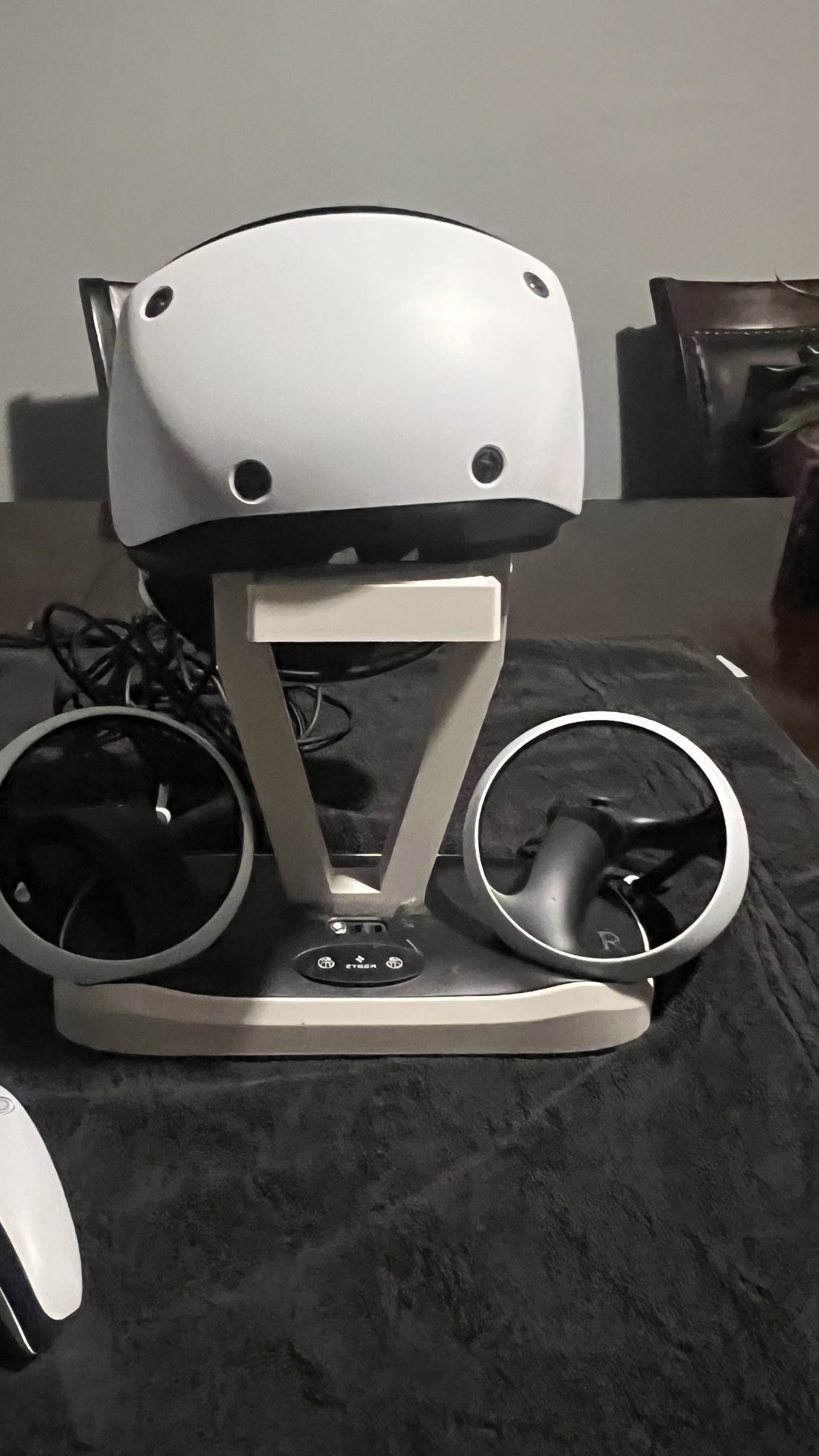 PlayStation 5 digital edition and PlayStation VR 2 headset with charging station