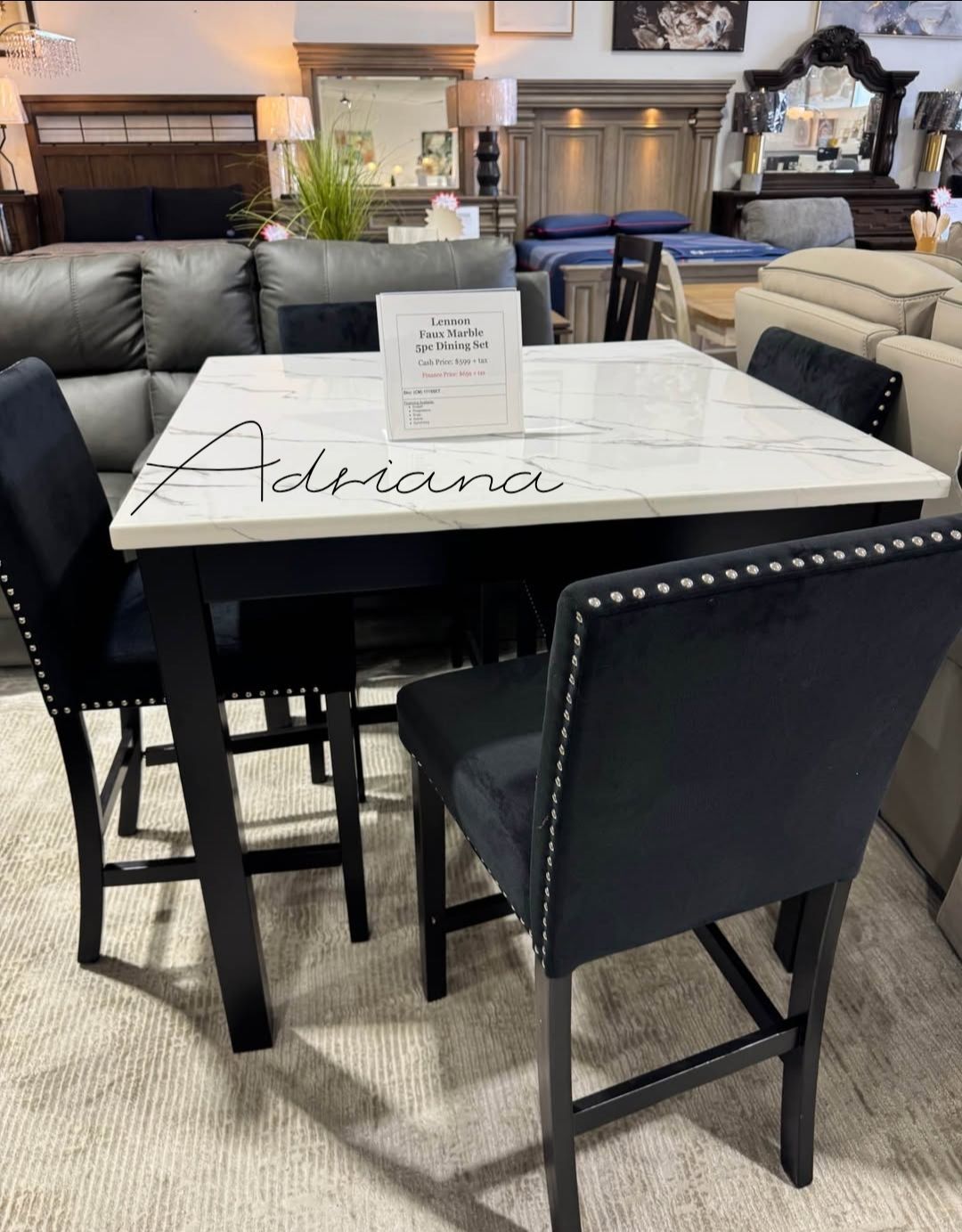 Stylish 5-Pc Counter Height Dining Set