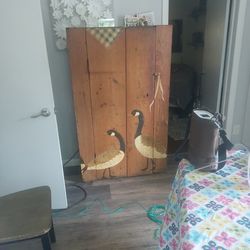 Duck Cabinet Hand Painted