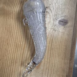 Vintage Glass Cornucopia Flask/decanter 