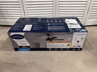 Harbor Breeze NORTHBROOK Ceiling Fan with Remote Control Matte Black Finish 52" Inch Indoor/Outdoor