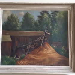 Katherine Schmidt Original Large Oil Painting Signed Dated 1931