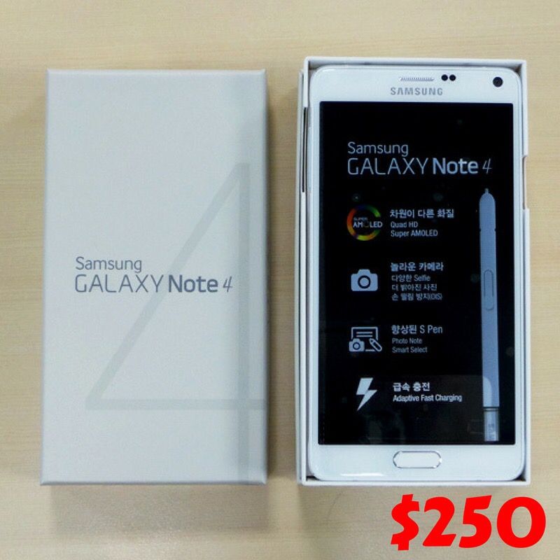 Samsung Galaxy Note 4 - Factory Unlocked - Comes w/ Box + Accessories