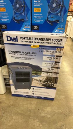 Dial portable evaporative  cooler
