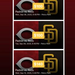 San Diego Padres VS Cincinnati Reds Tickets!!!