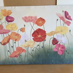 Floral Canvas framed picture