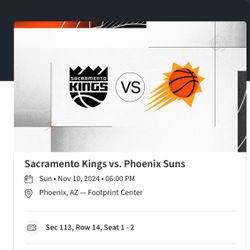 Suns Vs Kings Lower Level 