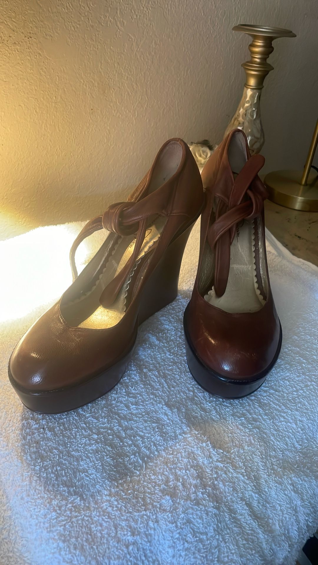 Jessica Simpson Brown Leather Heels