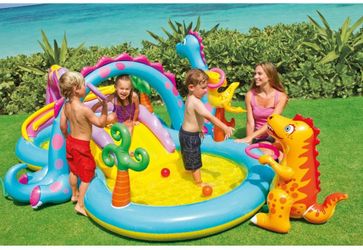 Intex Dinoland Inflatable Play Center, 119in X 90in X 44in, for Ages 2+
