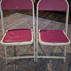 2 Vintage  Child's Folding Chair