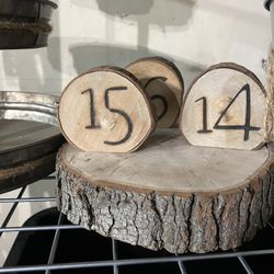Wooden Table Numbers and platforms