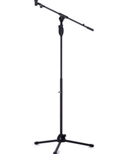 Fitueyes Metal Tripod Adjustable Boom Arm Mic Stand with 2 Free Microphone Clips Professional Grade