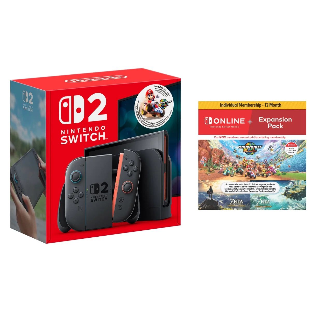 Nintendo Switch 2 + Mario Kart World Bundle + 12 Mo NSO