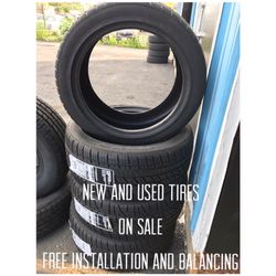 New and used tires on sale used starting $35 new starting $70 depending on size