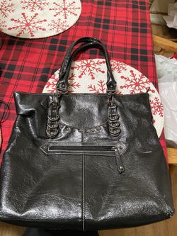 Black Faux Leather Purse