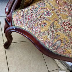 1960 Kimball Victorian Mahomany Gentleman Parlor Chair