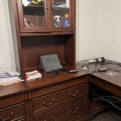 7 Pc Cherry wood Desk    $300  Pick Up This Weekend 