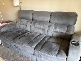 Gray recliner couch