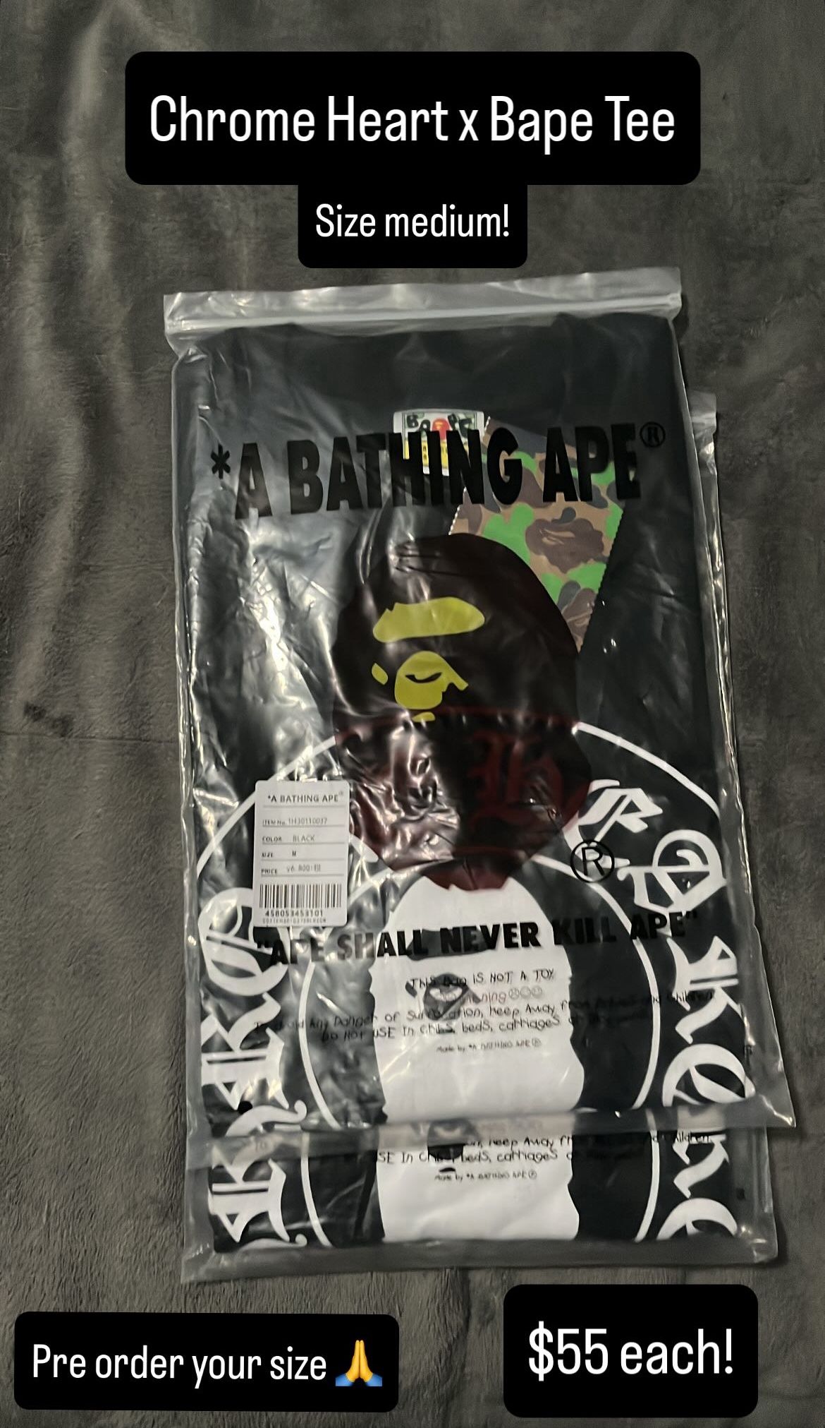 Chrome Heart X Bape Shirt