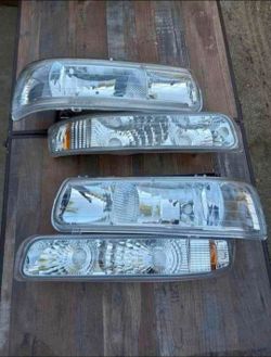 99-02 Silverado 00-06 Tahoe Headlights Faros Calaveras Micas