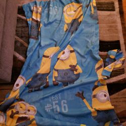 Minions Curtains 4 Panels 4 Tiebacks And Minions Carpet