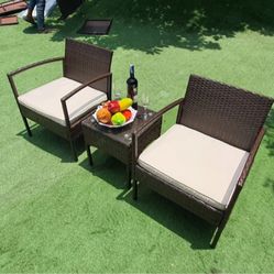 ✨FLASH SALE✨3pcs Outdoor Patio Furniture Set With Cushions