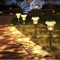 LIANGLOME Solar Lights Outdoor Waterproof - Supper Bright UP to 12 Hrs Solar Outdoor Lights 10LM Solar Powered Garden Pathway Lights for Yard Patio Wa