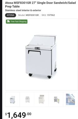 Sandwich prep single door perfect for restaurant and business