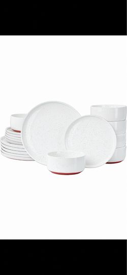 New GZG 18 Piece Speckled Stoneware Dinnerware