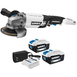 HART 20-Volt Angle Grinder with (2) 4Ah Battery and 1 Charger