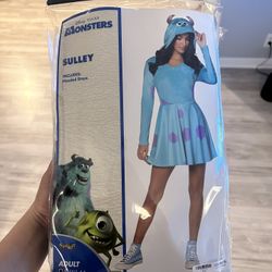 Monsters Inc. Costume Size Small With Cross Bag