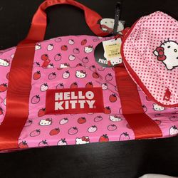 Pink hello kitty duffle bag 