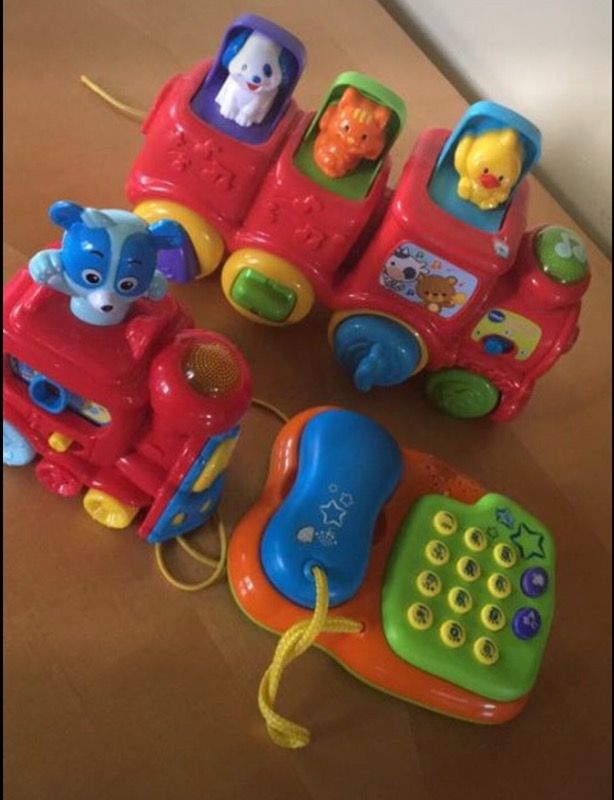 All 3 toys works perfectly no pets or dogs smoke free home all my item!!!!!