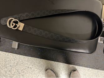 Authentic GG logo dual sided belt 95 inches with twisting buckle