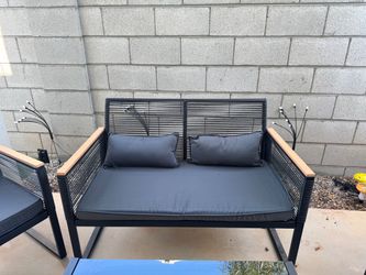 Outdoor Rope Loveseat with Cushions