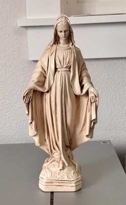 Ceramic Virgin Mary Statue – Purchased Next to Notre-Dame Cathedral, Paris