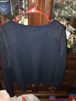 Navy men’s Weather Boss Rain Sweater