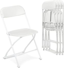 AJP Distributors Folding Chair,Comfortable Event Chair with Back,Portable Stackable Commercial Seat for Indoor and Outdoor,Office,Wedding,Party,Picnic