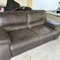 Electric Leather Couch / Loveseat