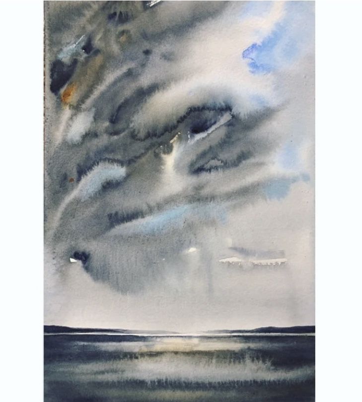 Puget Sound Original Watercolor By West Seattle Artist