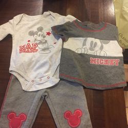 New 12 Month Mickey Outfit & 1 Shortsleeve