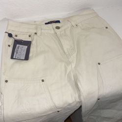 Louis Vuitton Beige Monogram Carpenter Pants