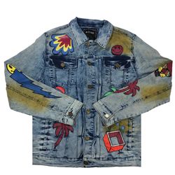 Men’s “Funland” jean jacket. Size Large. 