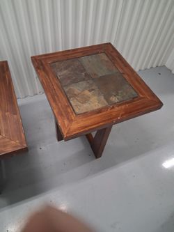 2 rustic end tables, coffee tables