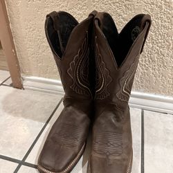 Western Squared-toe Boots 
