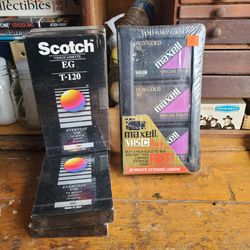 Scotch T-120 and Maxell VHS-C Blank Tapes Lot