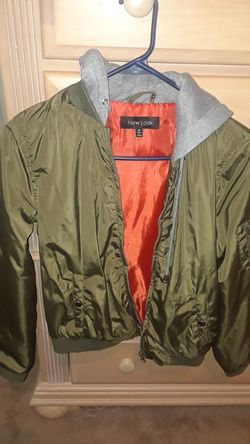 Green jacket with hoodie